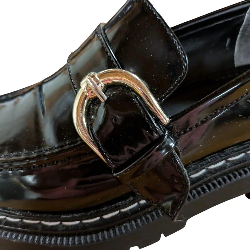 Circus by Sam Edelman Everly Lug Sole Patent Loafer Size 8.5 - Picture 10 of 12